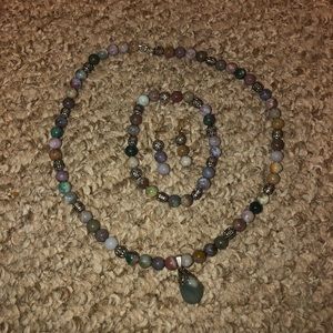 Marble Beaded Jewelry Set